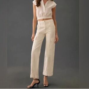 MOTHER Rambler Cargo Ankle in Cream Puffs